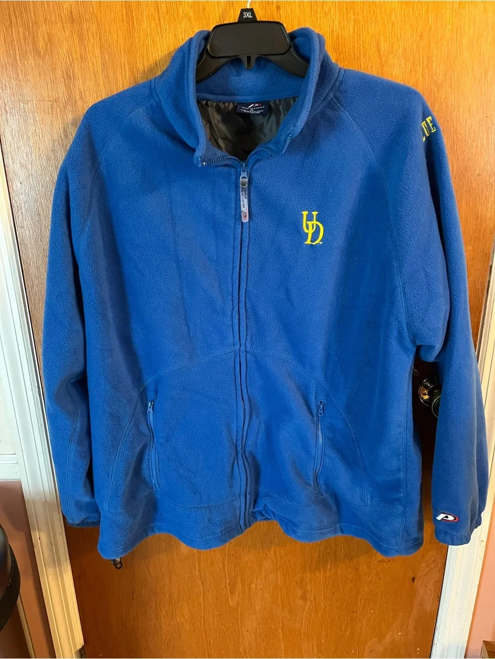 Pro Player Blue Fleece Full-Zip Jacket with Yellow UD Logo